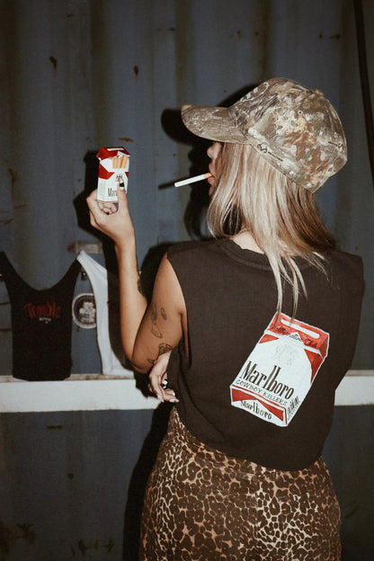 Drunk Cigs Don’t Count Cropped Raw-Cut Muscle T